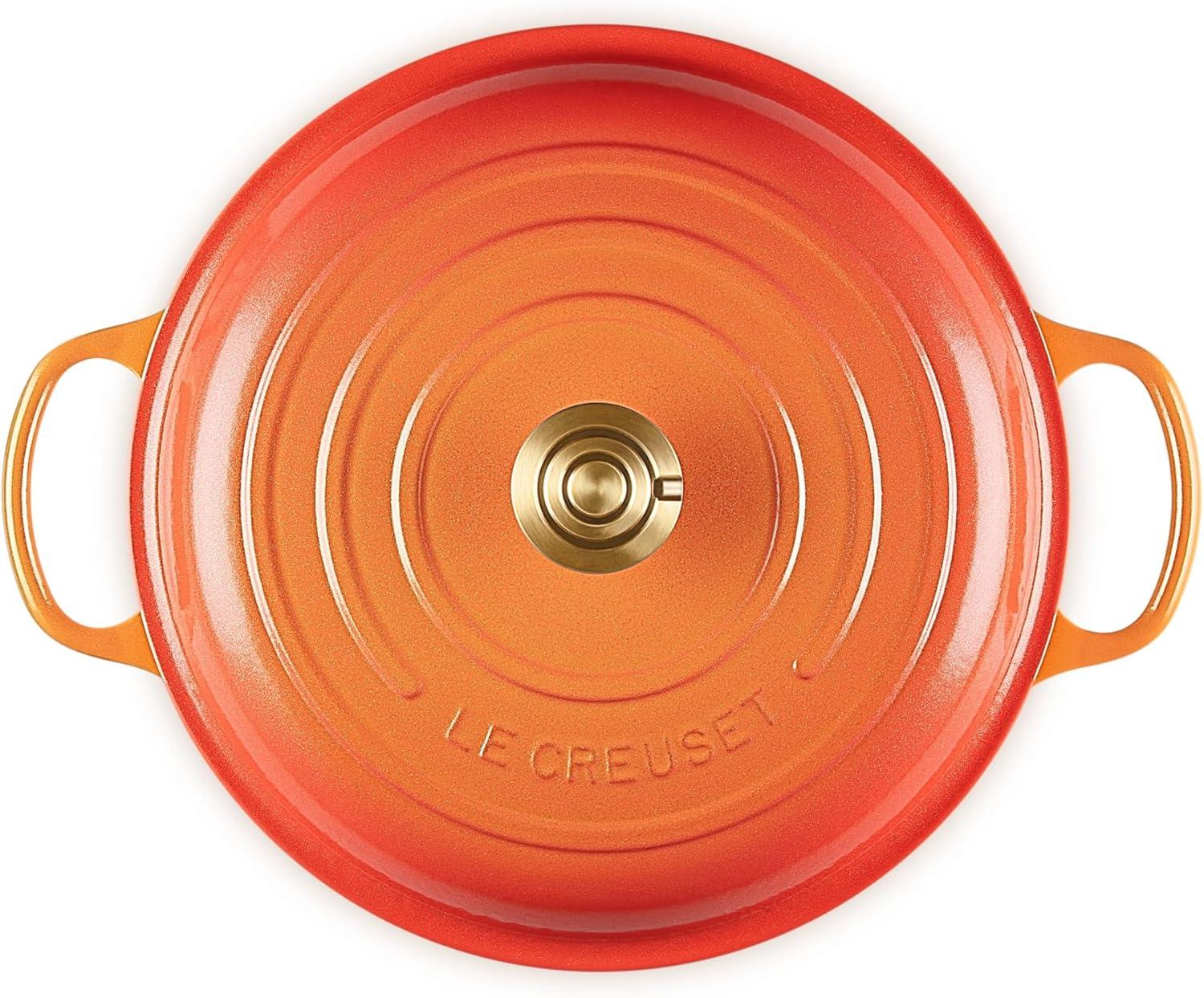 Le Creuset Enameled Cast Iron Signature Braiser, 3.5 qt., Cerise(Flamme Doree) - view 3