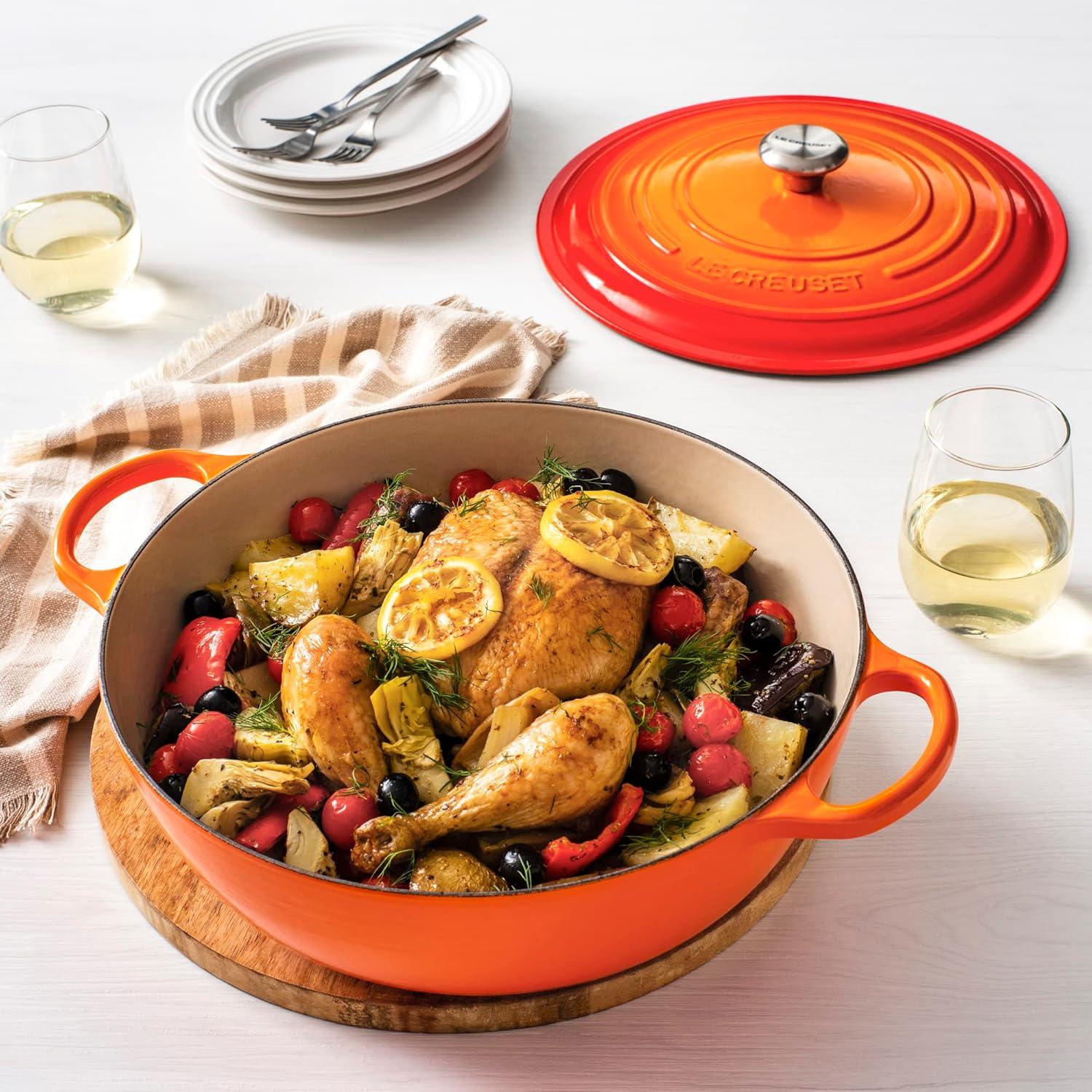 Le Creuset 7.5 Quart Signature Chef’s Oven Shallot(Flame) - view 5