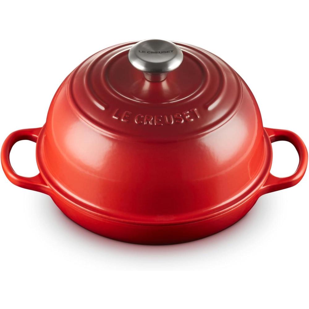 Le Creuset Enameled Cast Iron Bread Oven, White(Cerise)