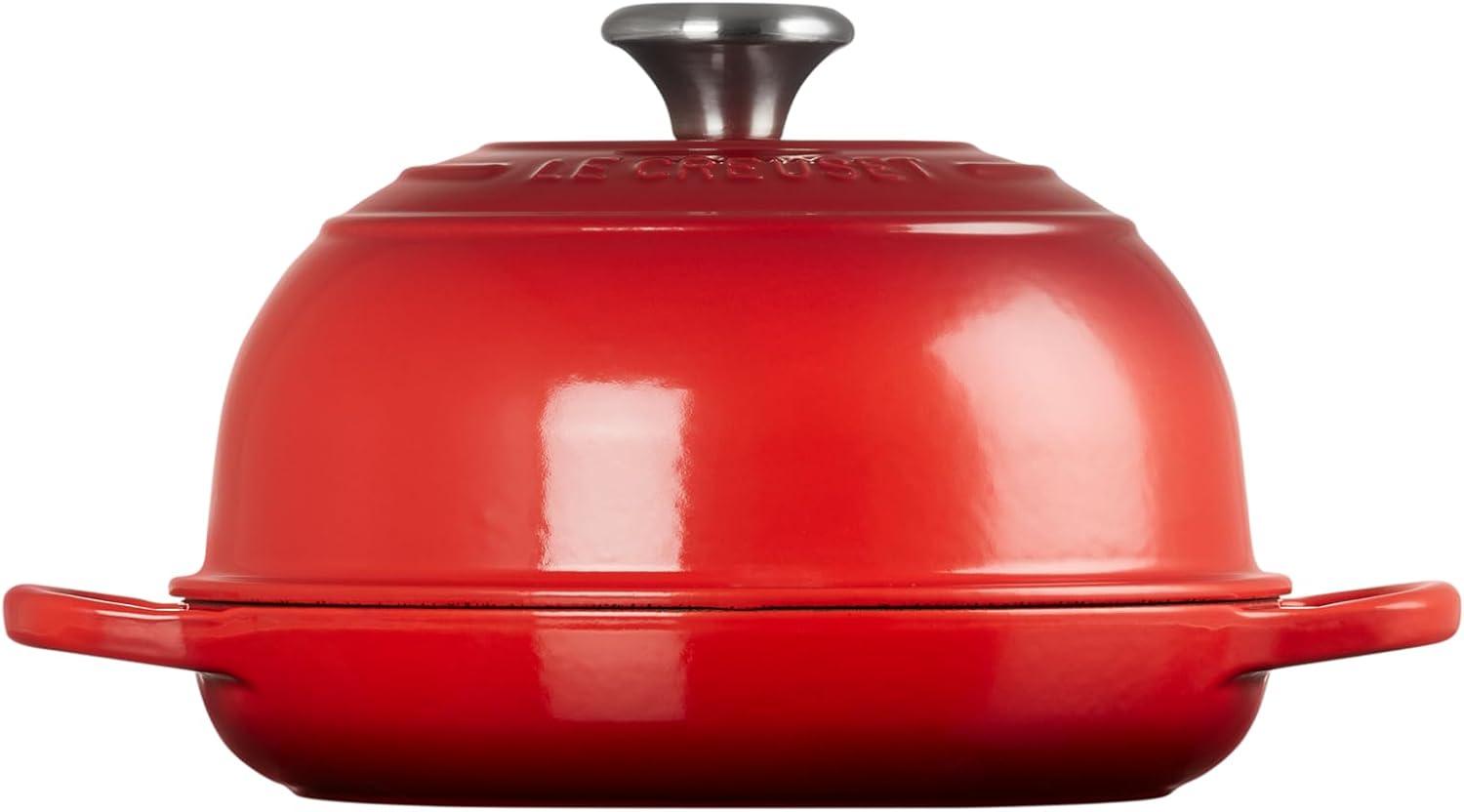 Le Creuset Enameled Cast Iron Bread Oven, White(Cerise) - view 4