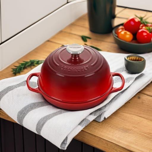 Le Creuset Enameled Cast Iron Bread Oven, White(Cerise) - view 8