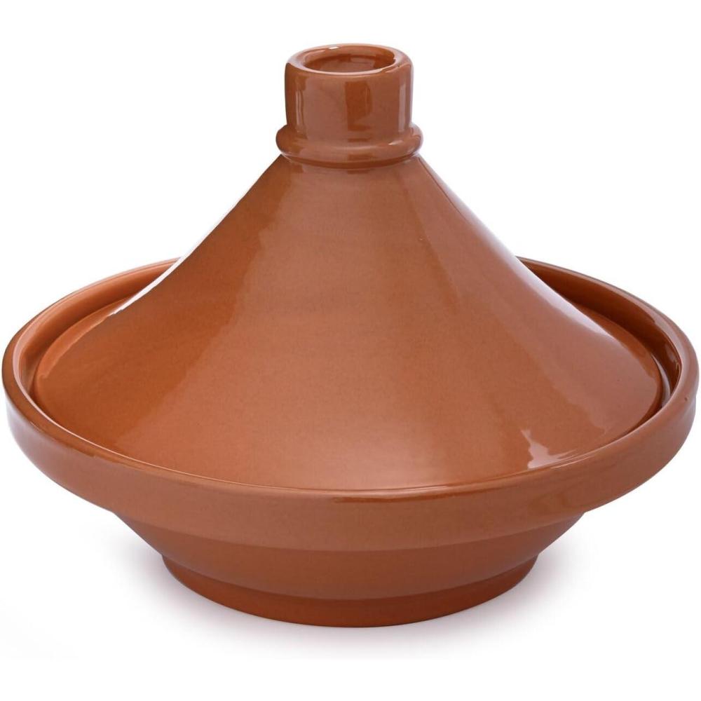 Sur La Table 8.5″ Glazed Moroccan Terra Cotta Ceramic Tagine Pot