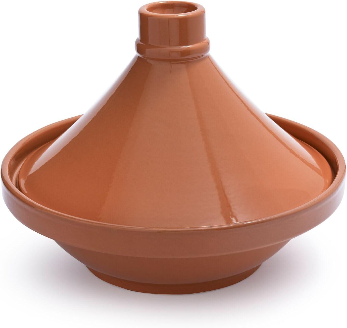 Sur La Table 8.5″ Glazed Moroccan Terra Cotta Ceramic Tagine Pot - view 2