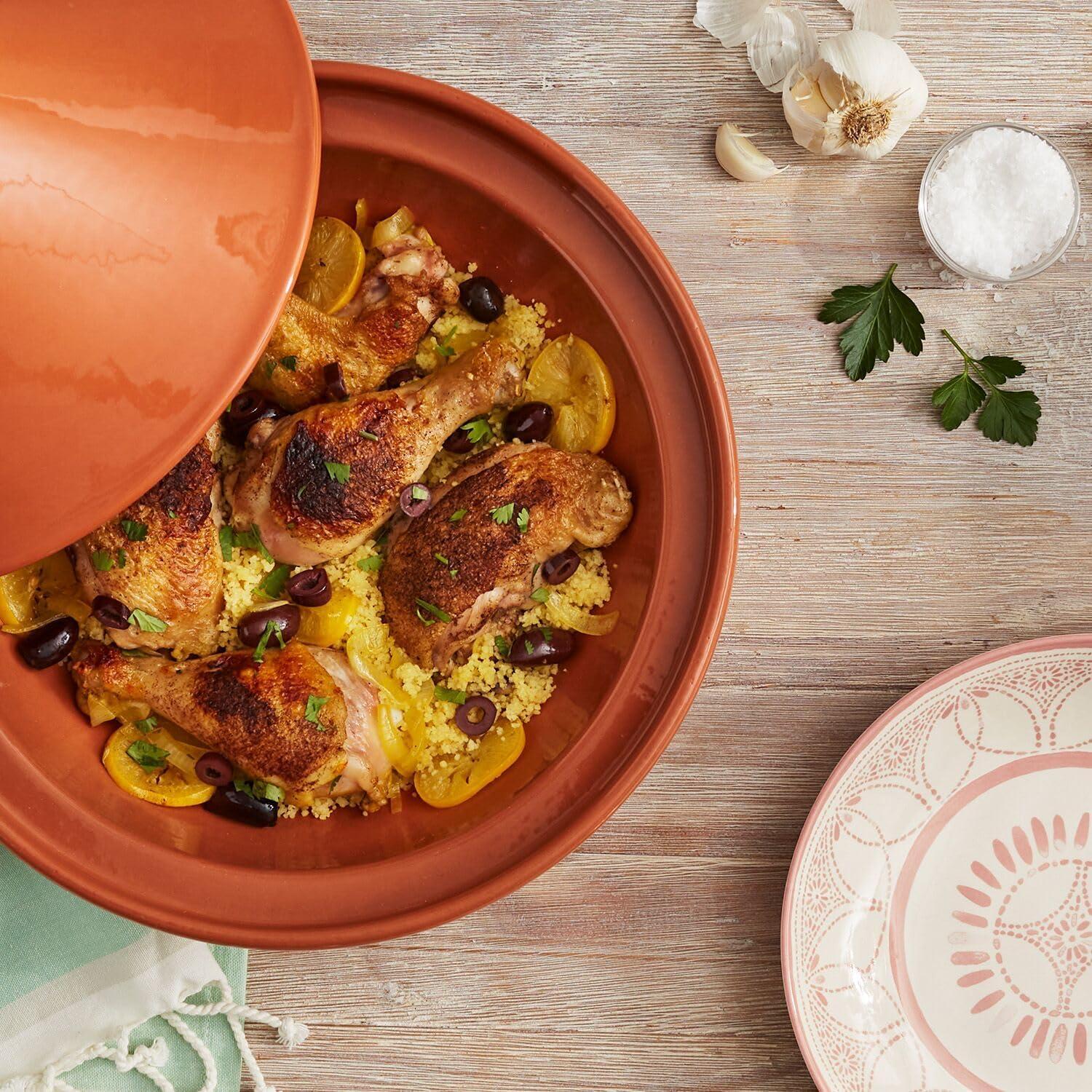Sur La Table 8.5″ Glazed Moroccan Terra Cotta Ceramic Tagine Pot - view 3