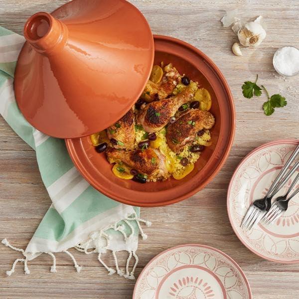 Sur La Table 8.5″ Glazed Moroccan Terra Cotta Ceramic Tagine Pot - view 4