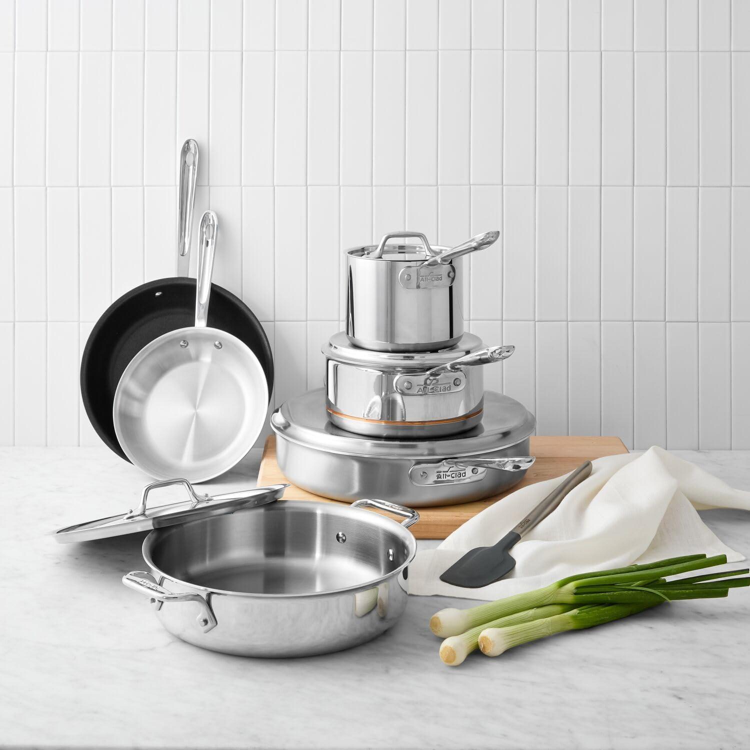 All-Clad D5 Brushed Stainless Steel Sauté Pans - view 5