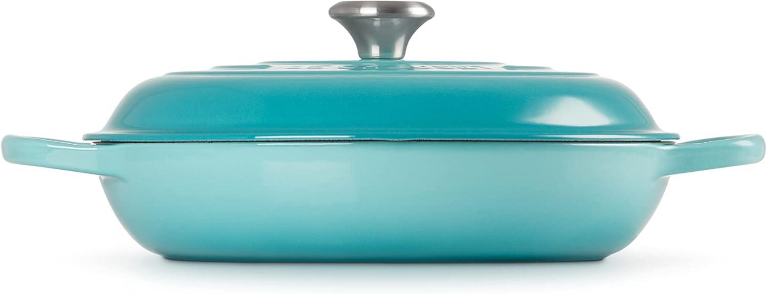 Le Creuset Enameled Cast Iron Signature Braiser, 3.5 qt., Cerise(Caribbean) - view 2