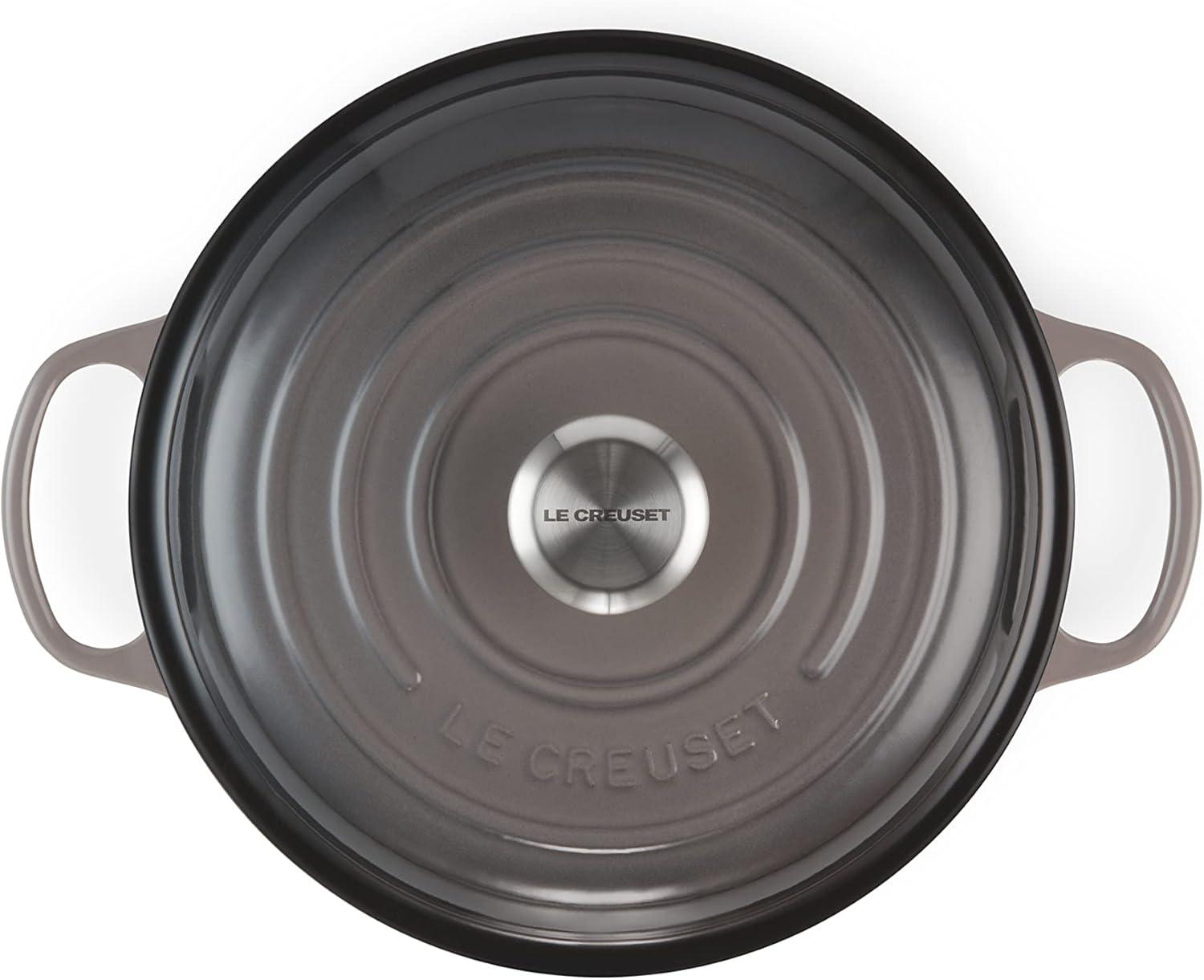 Le Creuset Enameled Cast Iron Signature Braiser, 3.5 qt., Cerise(Oyster) - view 2