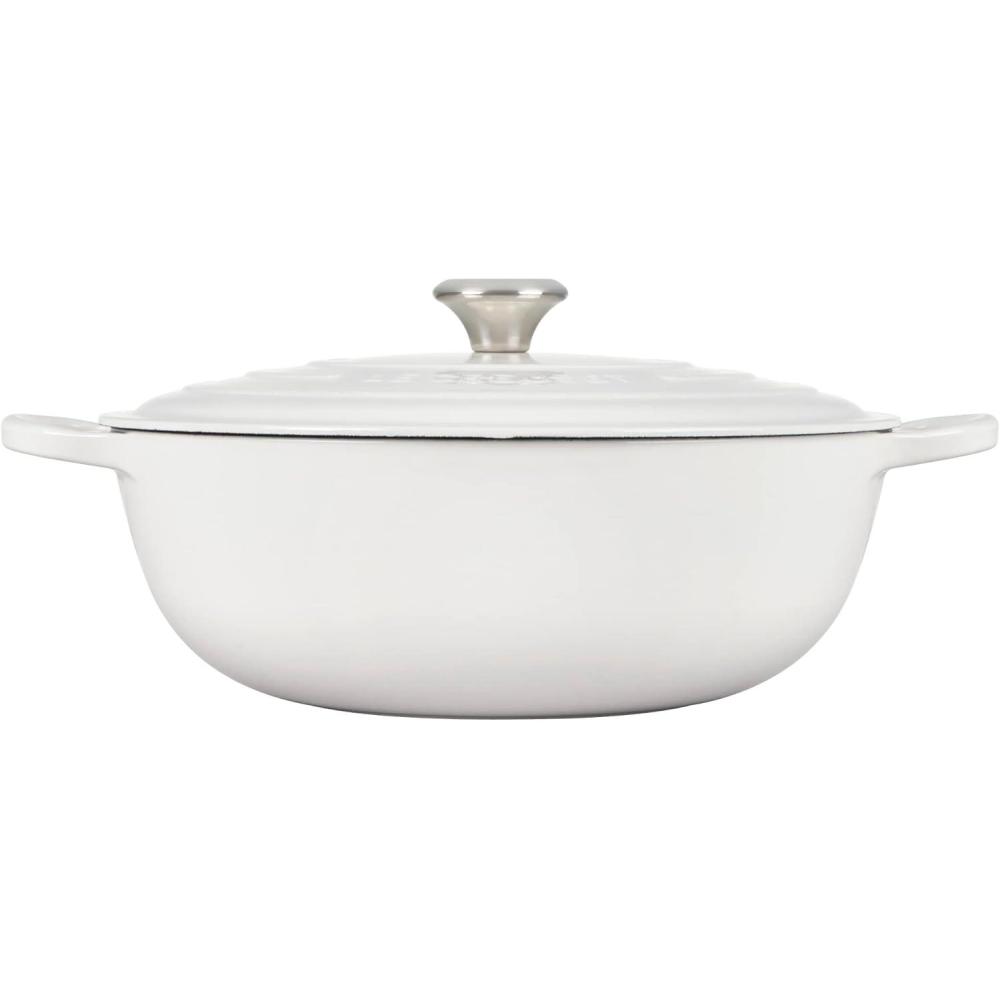 Le Creuset 7.5 Quart Signature Chef’s Oven Shallot(White)