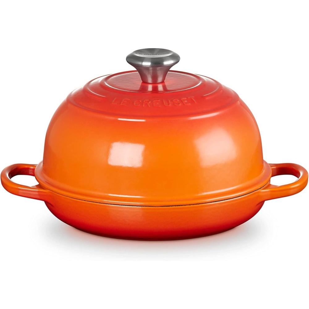 Le Creuset Enameled Cast Iron Bread Oven, White(Flame)