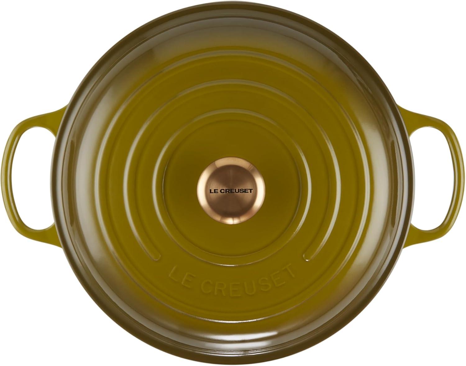 Le Creuset Enameled Cast Iron Signature Braiser, 3.5 qt., Cerise(Olive) - view 2
