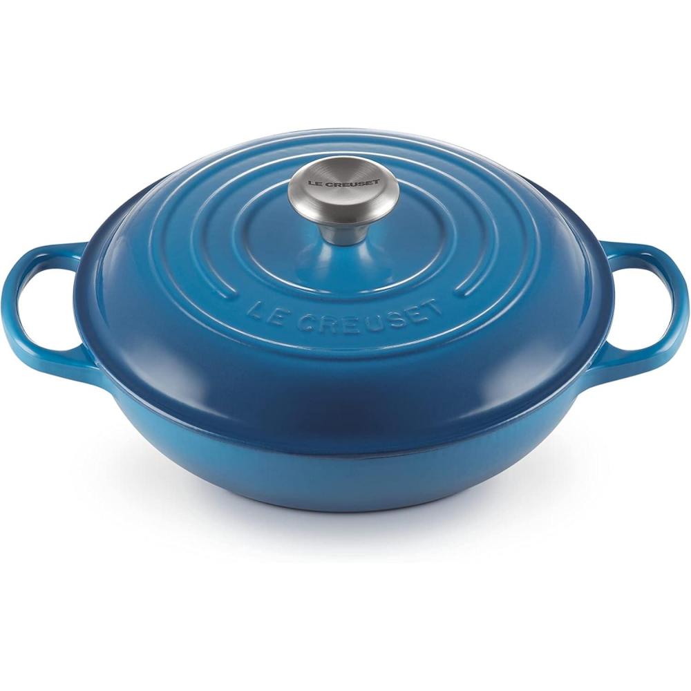 Le Creuset Enameled Cast Iron Signature Braiser, 3.5 qt., Cerise(Marseille)
