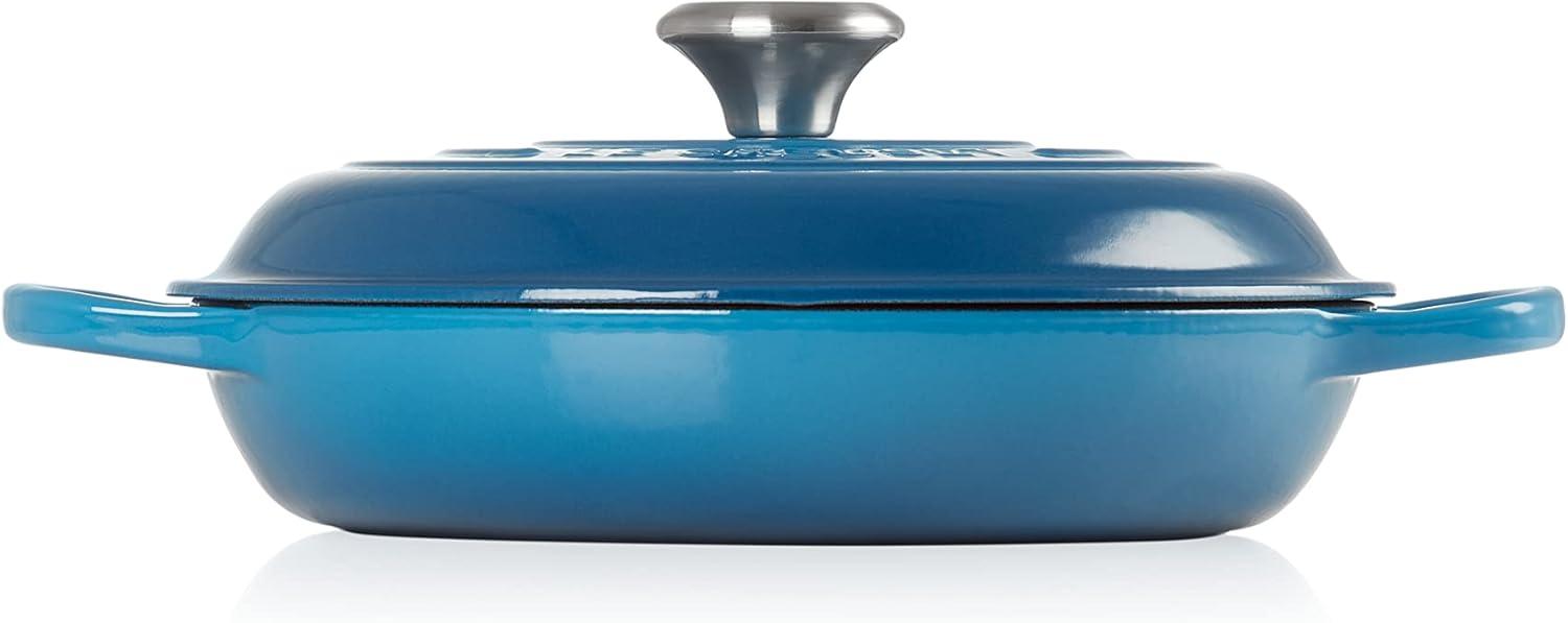 Le Creuset Enameled Cast Iron Signature Braiser, 3.5 qt., Cerise(Marseille) - view 4