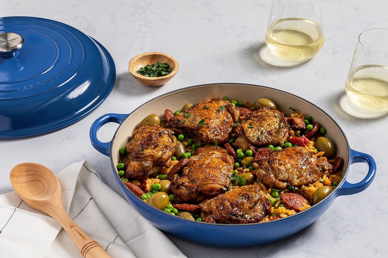 Le Creuset Enameled Cast Iron Signature Braiser, 3.5 qt., Cerise(Marseille) - view 6