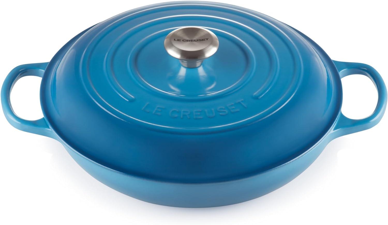 Le Creuset Enameled Cast Iron Signature Braiser, 3.5 qt., Cerise(Marseille) - view 8