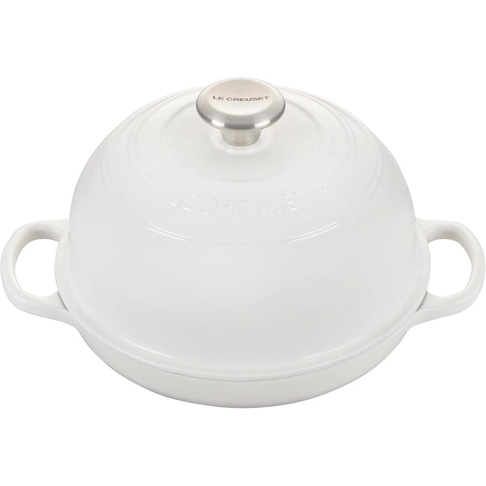 Le Creuset Enameled Cast Iron Bread Oven, White(White)