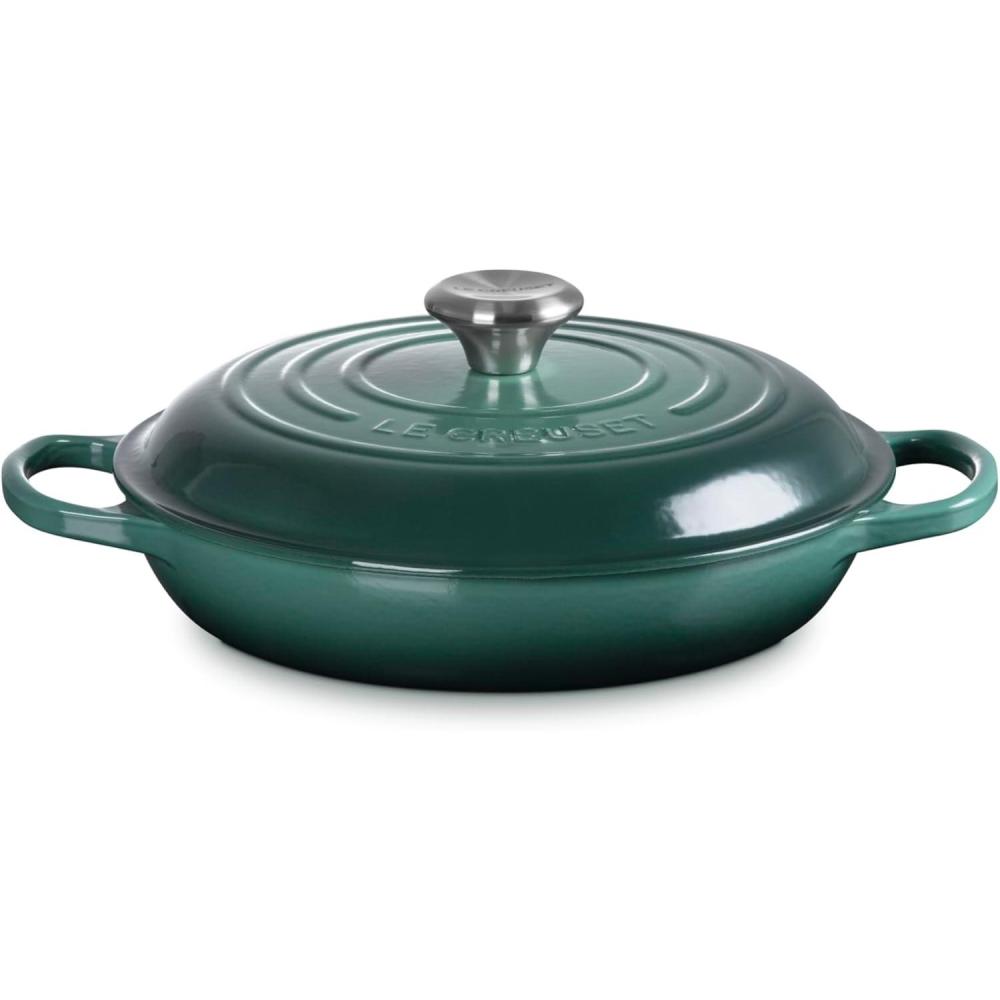 Le Creuset Enameled Cast Iron Signature Braiser, 3.5 qt., Cerise(Artichaut)