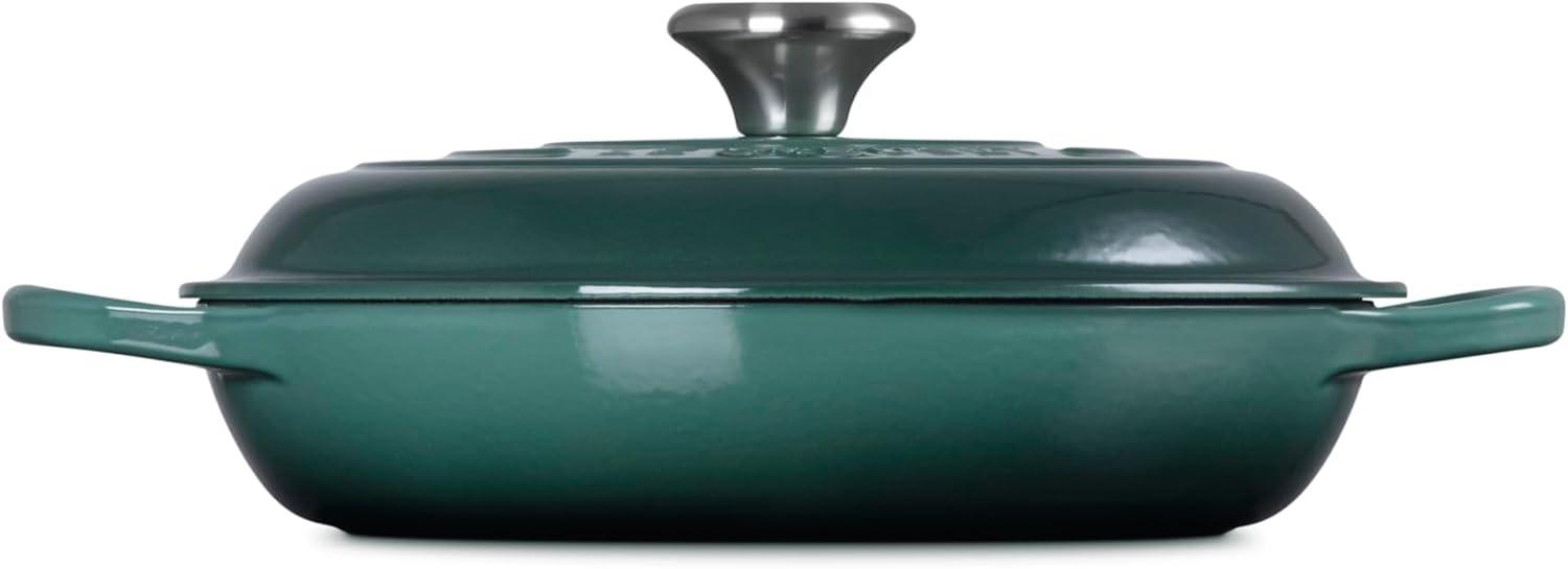 Le Creuset Enameled Cast Iron Signature Braiser, 3.5 qt., Cerise(Artichaut) - view 4