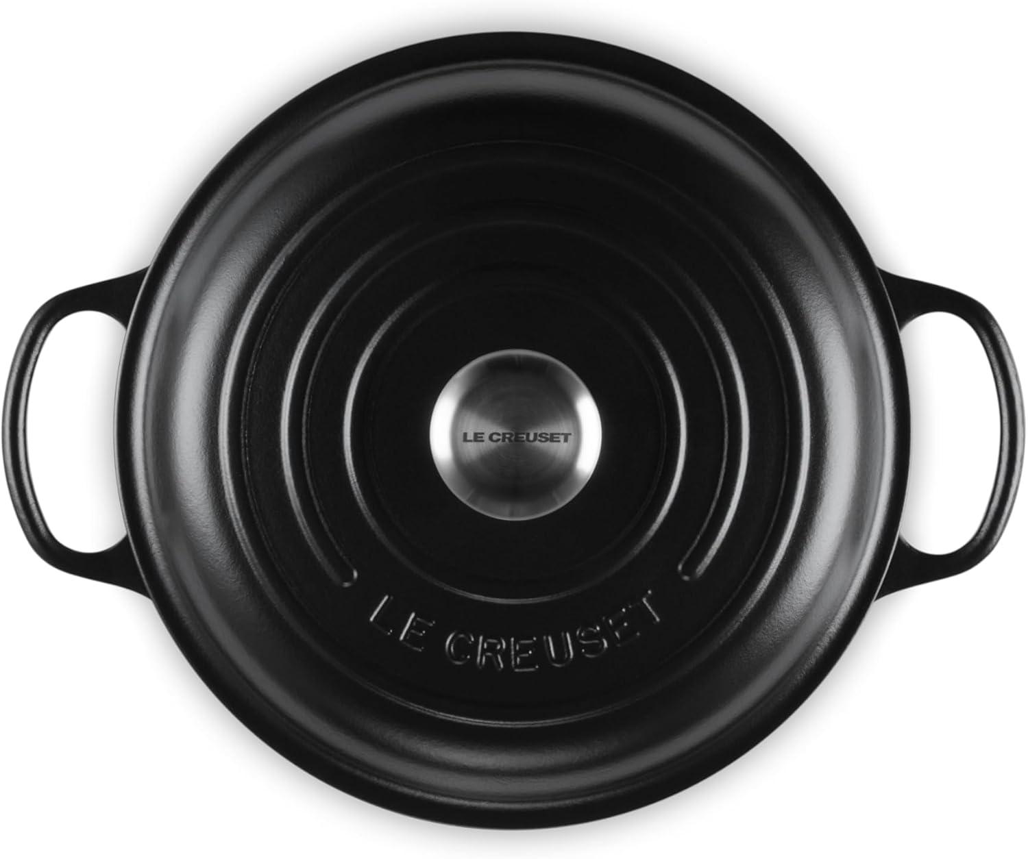 Le Creuset Enameled Cast Iron Signature Braiser, 3.5 qt., Cerise(Licorice) - view 2