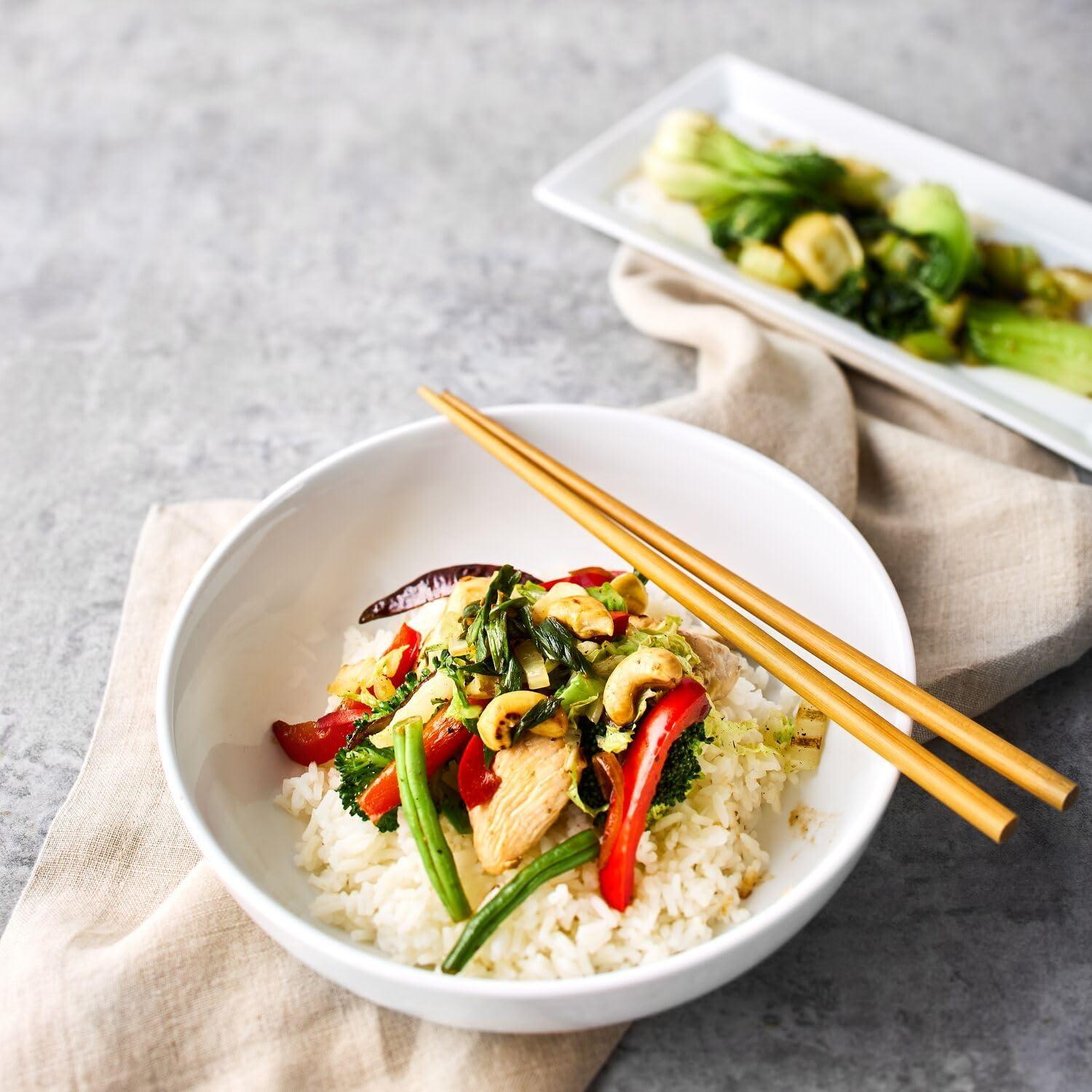 Sur La Table 12″ Nonstick Wok with Maple Handle – Steel Stir-Fry Pan with Flat Bottom for Even Heating, Healthy Cooking with Little to No Oil, Lightweight and Induction Compatible - view 3