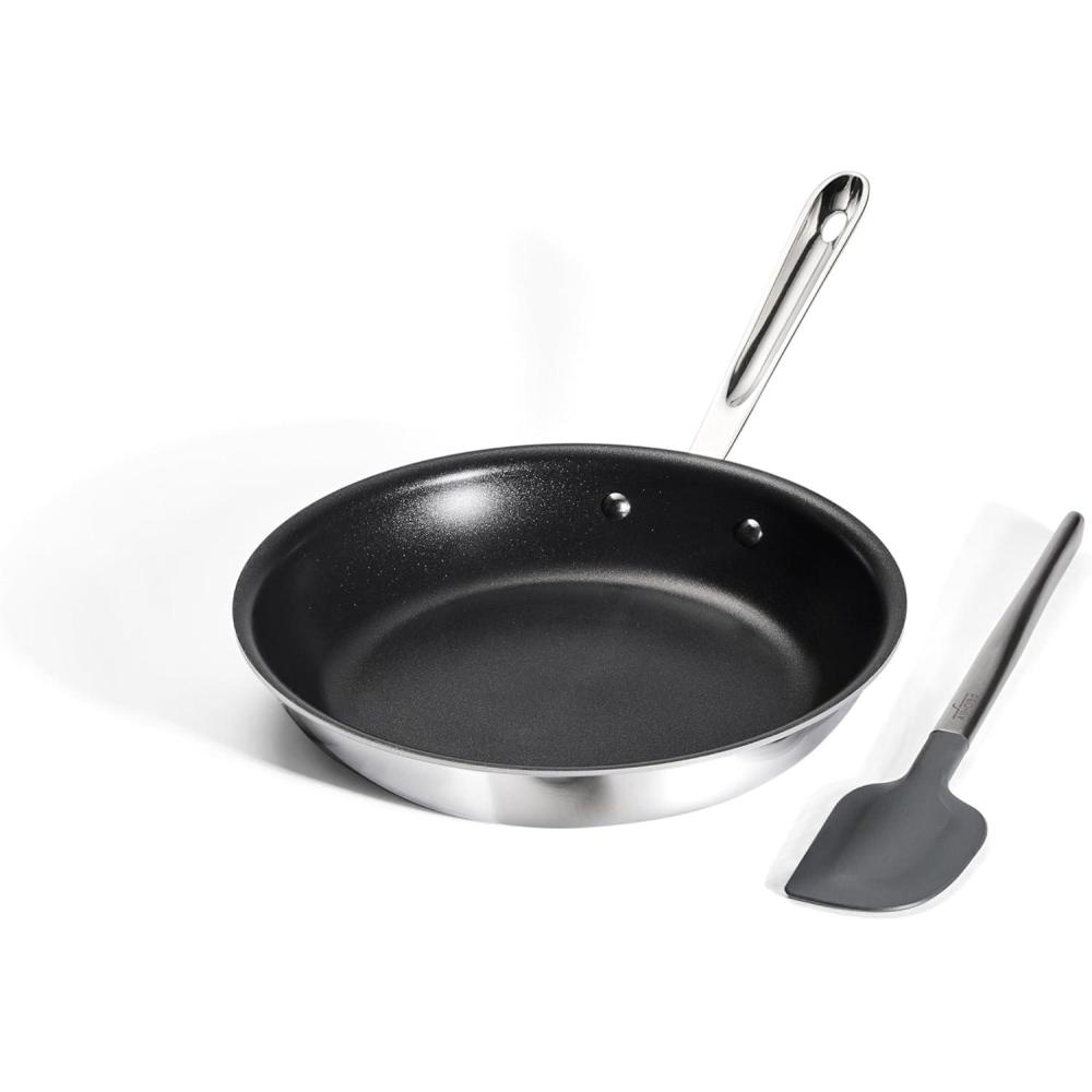 All-Clad D3 Pro Nonstick 3-ply Bonded Cookware, 10 inch Fry Pan and Spatula